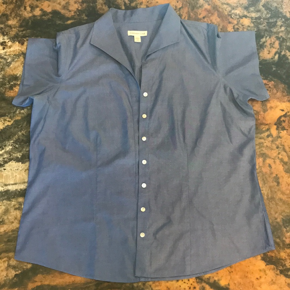 Blue sport dress shirt